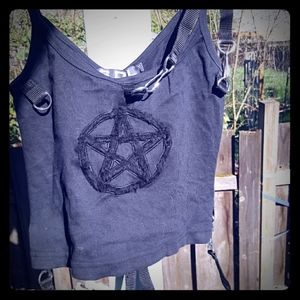 Raven SDL Goth Occult Witch Bondage Tank